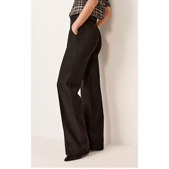 Ann Taylor Pants - NEW Ann Taylor Black Belted Traouser Boot Cut Twill 10